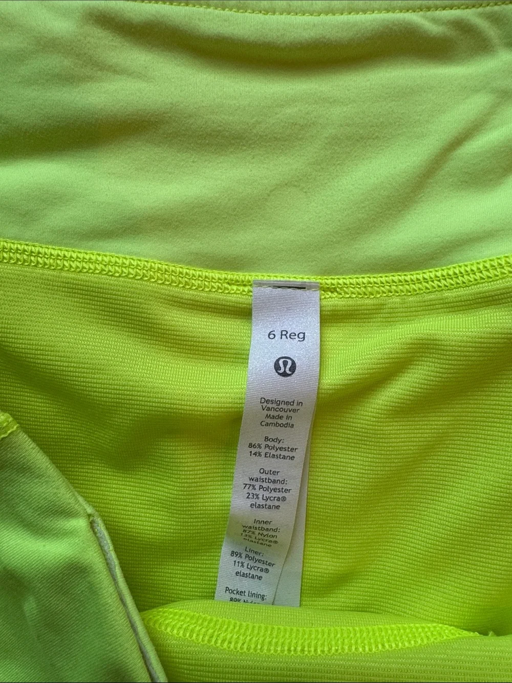 lululemon Neon LR Shorts